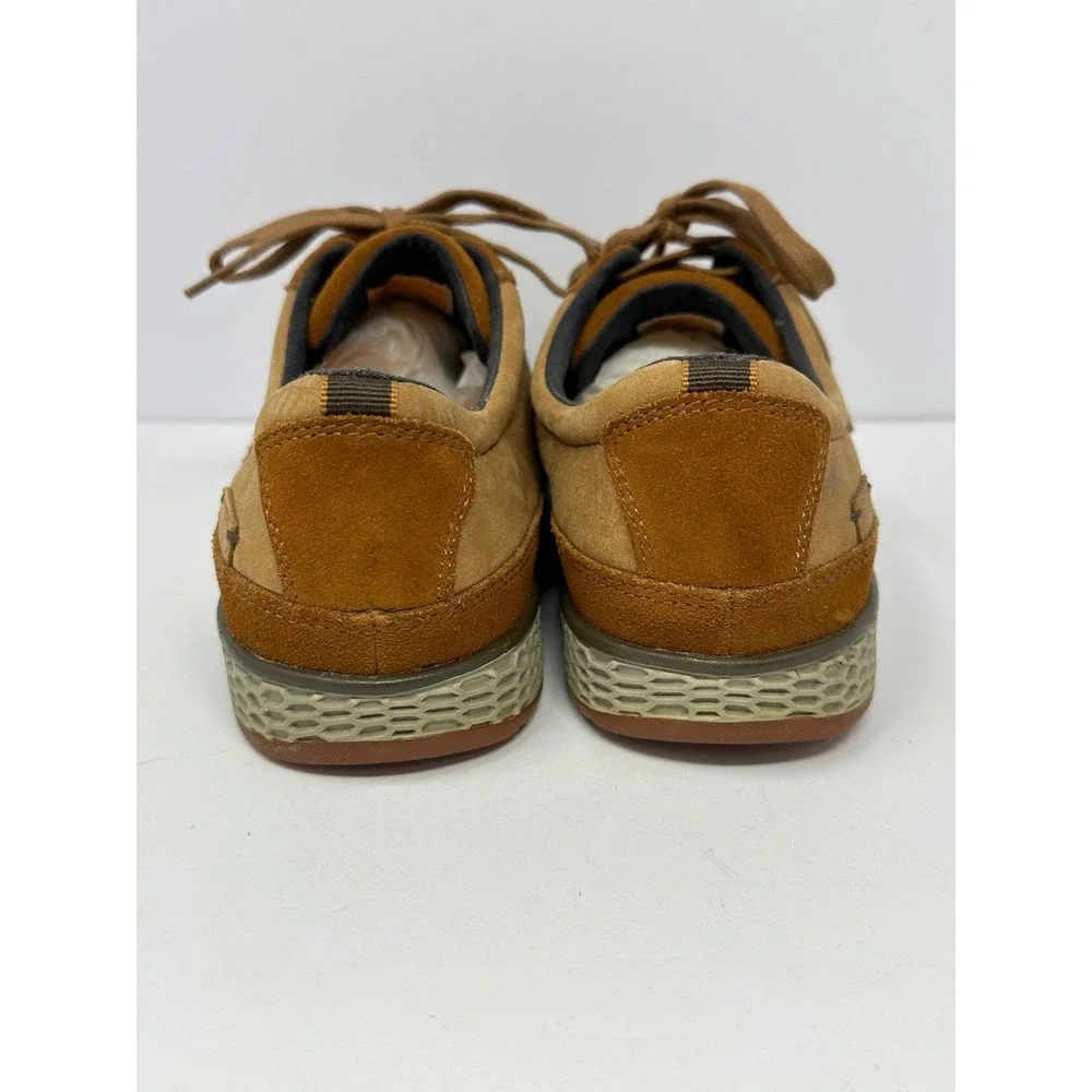 Cushe Mellow Sonny Mens Sz 8 Leather Lace Up Sneakers Shoes Brown Tan P7